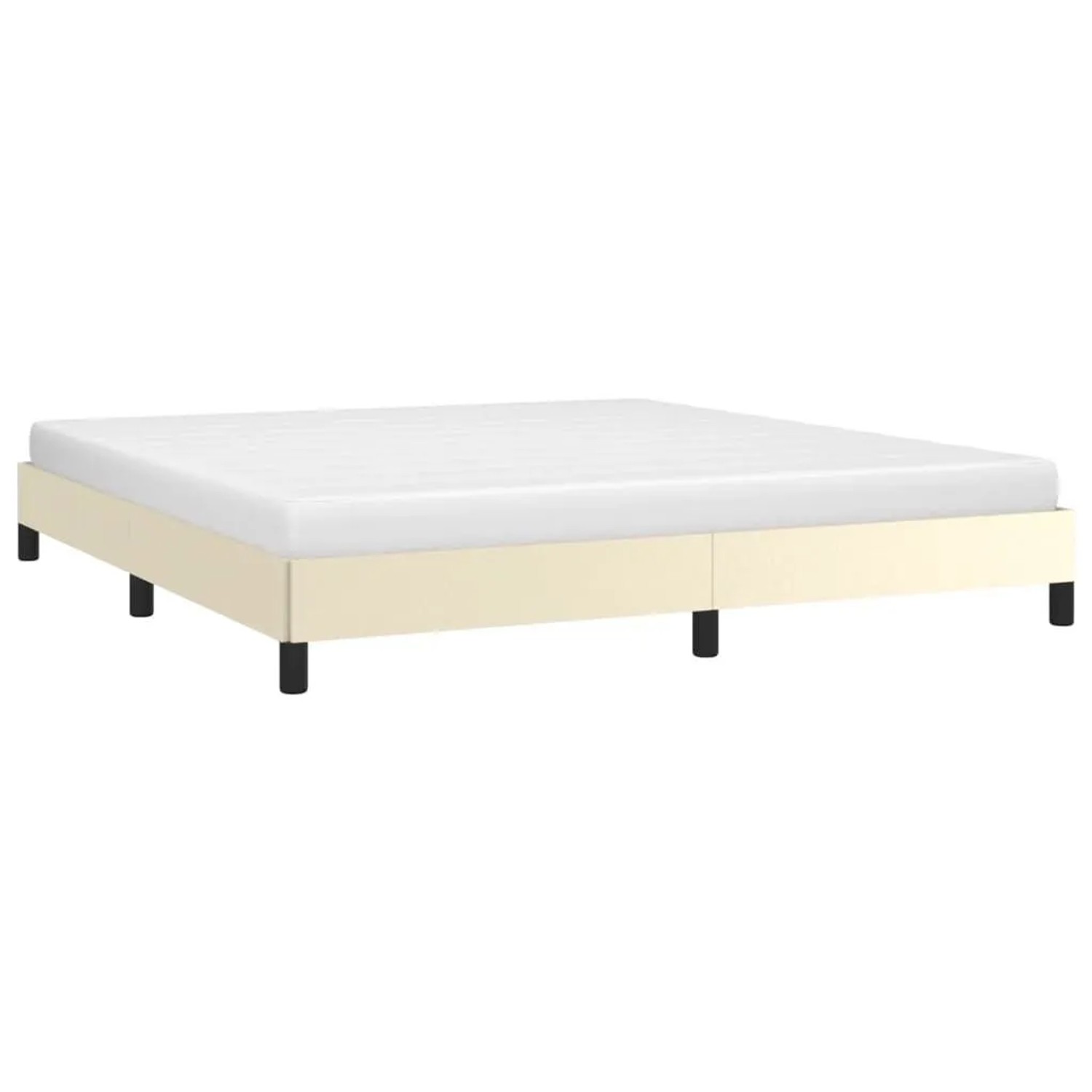 vidaXL Bettgestell Creme 160x200 cm Kunstleder 346912 günstig online kaufen