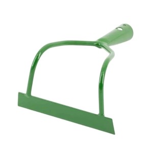 Grüne Galaflor Bügelziehhacke aus pulverbeschichtetem Stahl, 14 cm Arbeitsbreite, für Bodenbearbeitung. Ohne Stiel.