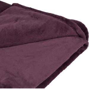 Kuschelige Fleece-Decke in Blush Bordeaux Lila (150x200 cm). Ideal für Sofa & Sessel.