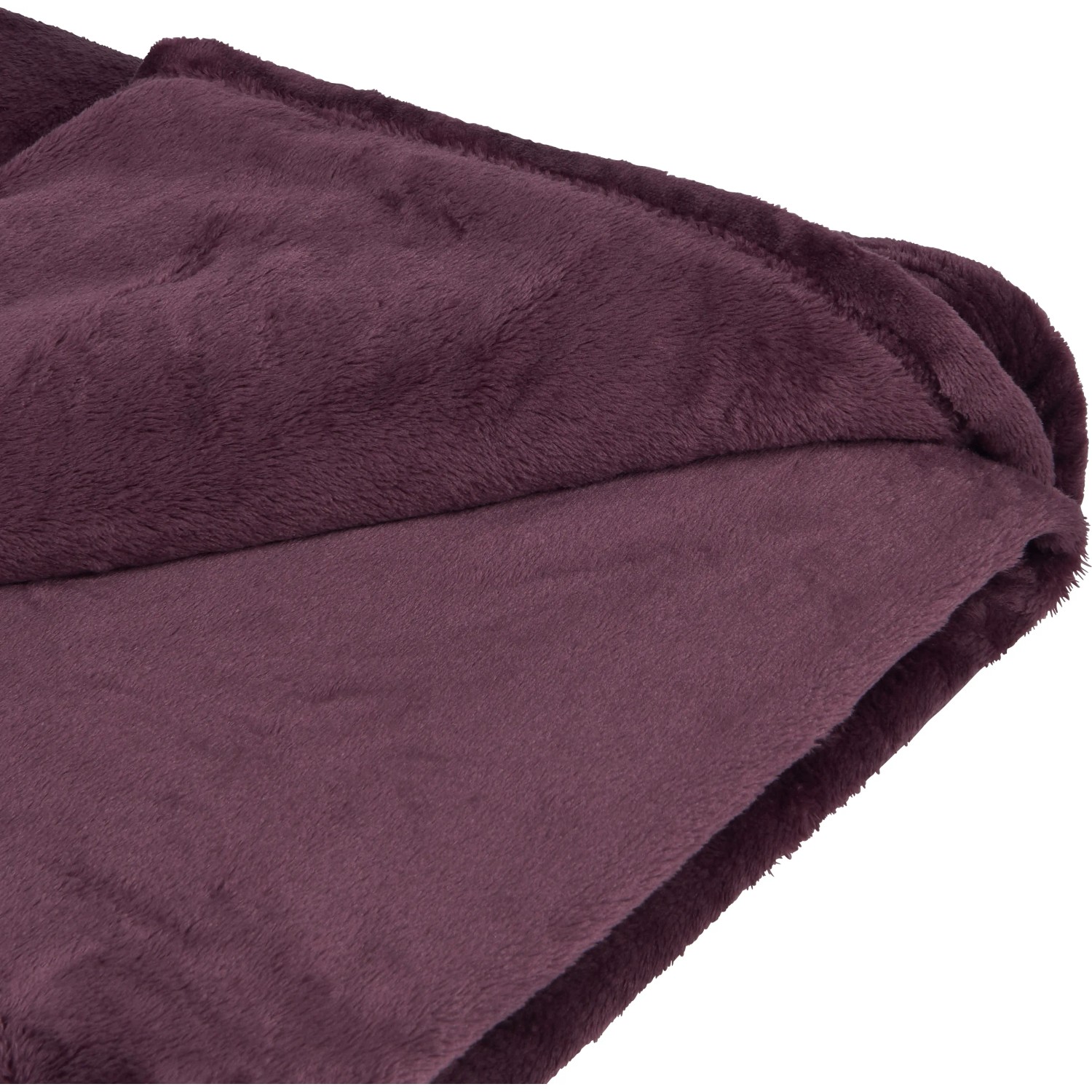 Kuschelige Fleece-Decke in Blush Bordeaux Lila (150x200 cm). Ideal für Sofa & Sessel.