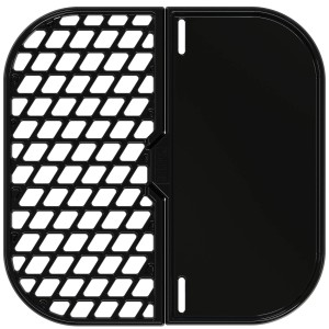 Weber 2in1 Sear Grate & Grillplatte für Gourmet BBQ System, emailliertes Gusseisen, schwarz.