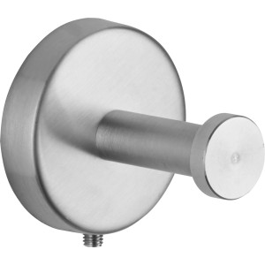 Handtuchhaken S40 aus Edelstahl, matt, zur Wandmontage im Badezimmer.