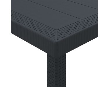 VidaXL Gartentisch Anthrazit 70x70x34 Cm - Outdoor Couchtisch Mit Stahlrahmen