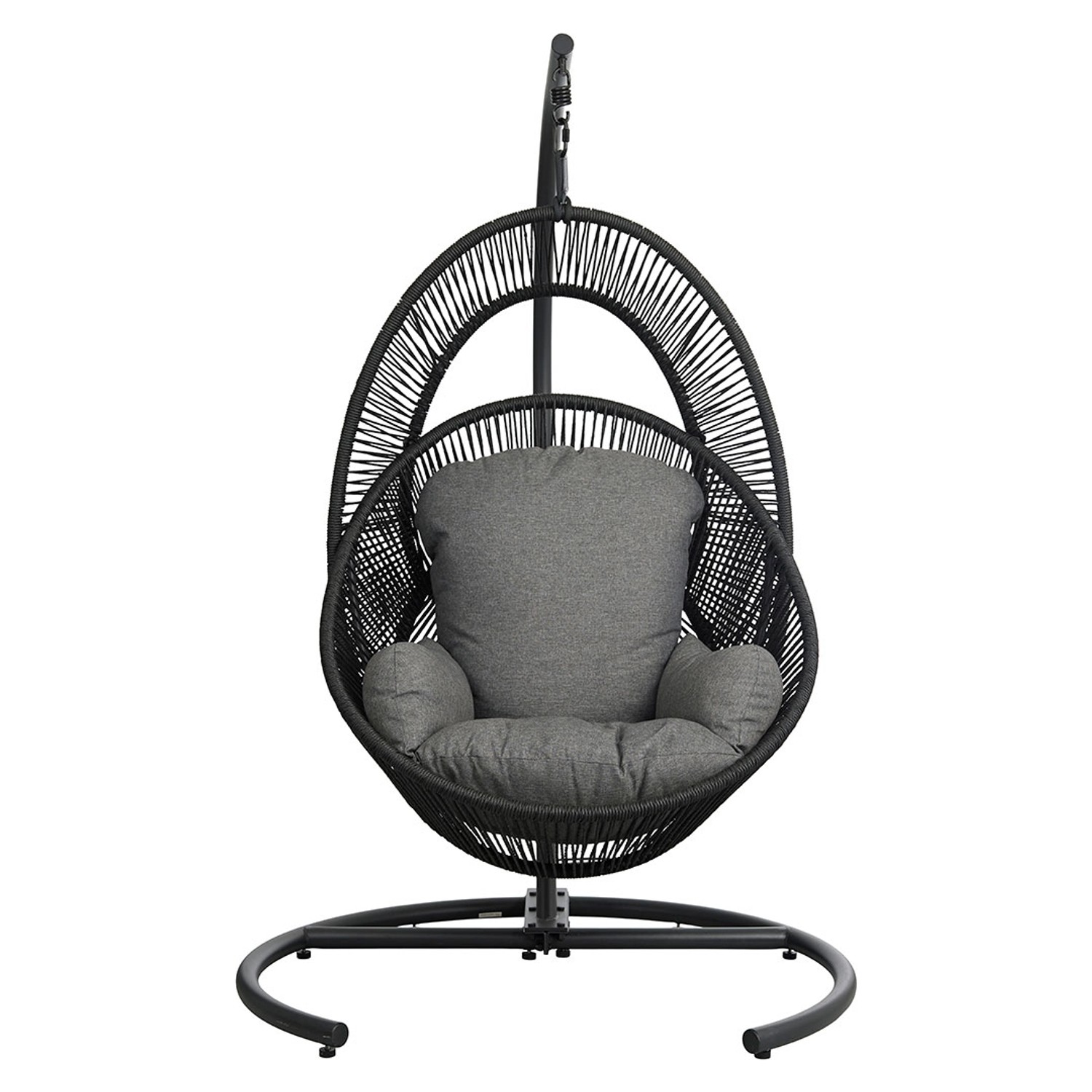 ebuy24 Tim Hängesessel mit Kissen Schwarz Grau günstig online kaufen
