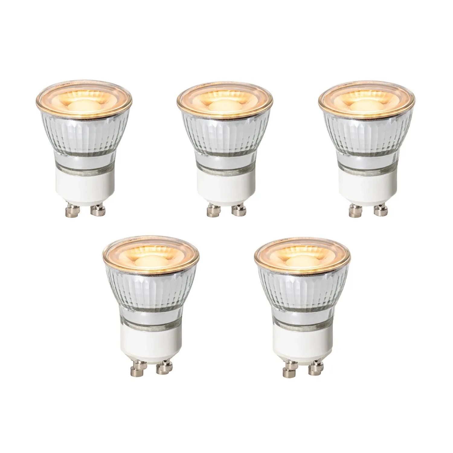 LUEDD 5er Set GU10 3 Stufen Dimmbare LED Leuchtmittel 35 mm 4W 200,m 2200K