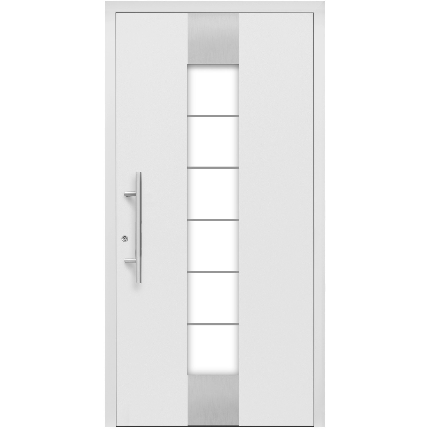 Aluminium-Haustür Moderno M310/P 110 x 210 cm Weiß Anschlag Links