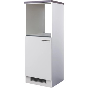 Flex-Well Exclusiv Demi-Geräteumbauschrank Joelina, 60 cm, Weiß, für Einbaugeräte in der Küche.