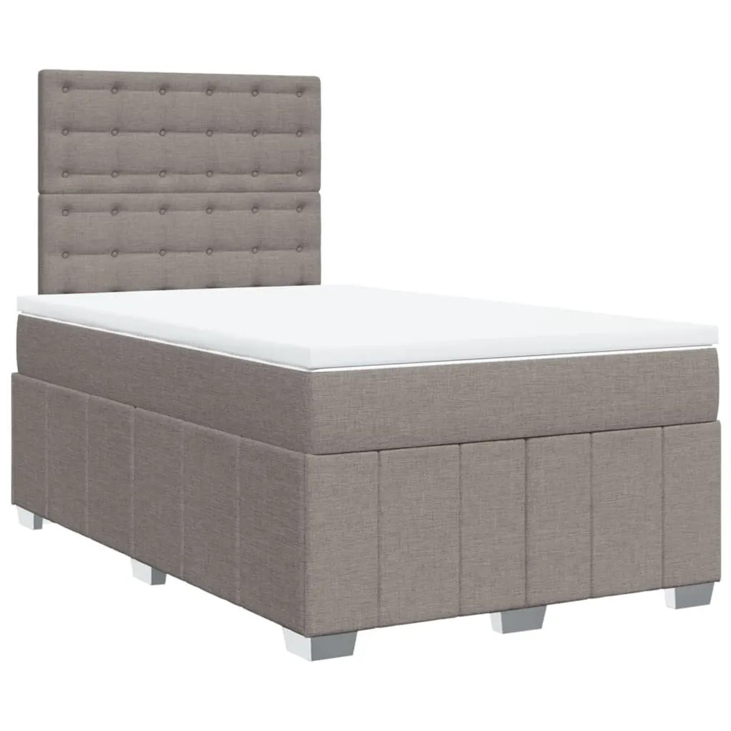 vidaXL Boxspringbett mit Matratze Taupe 120x190 cm Stoff 3293925 günstig online kaufen