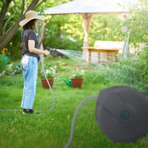 Ecd Germany Schlauchaufroller 30m Grau 180 Grad Schwenkbar Automatik