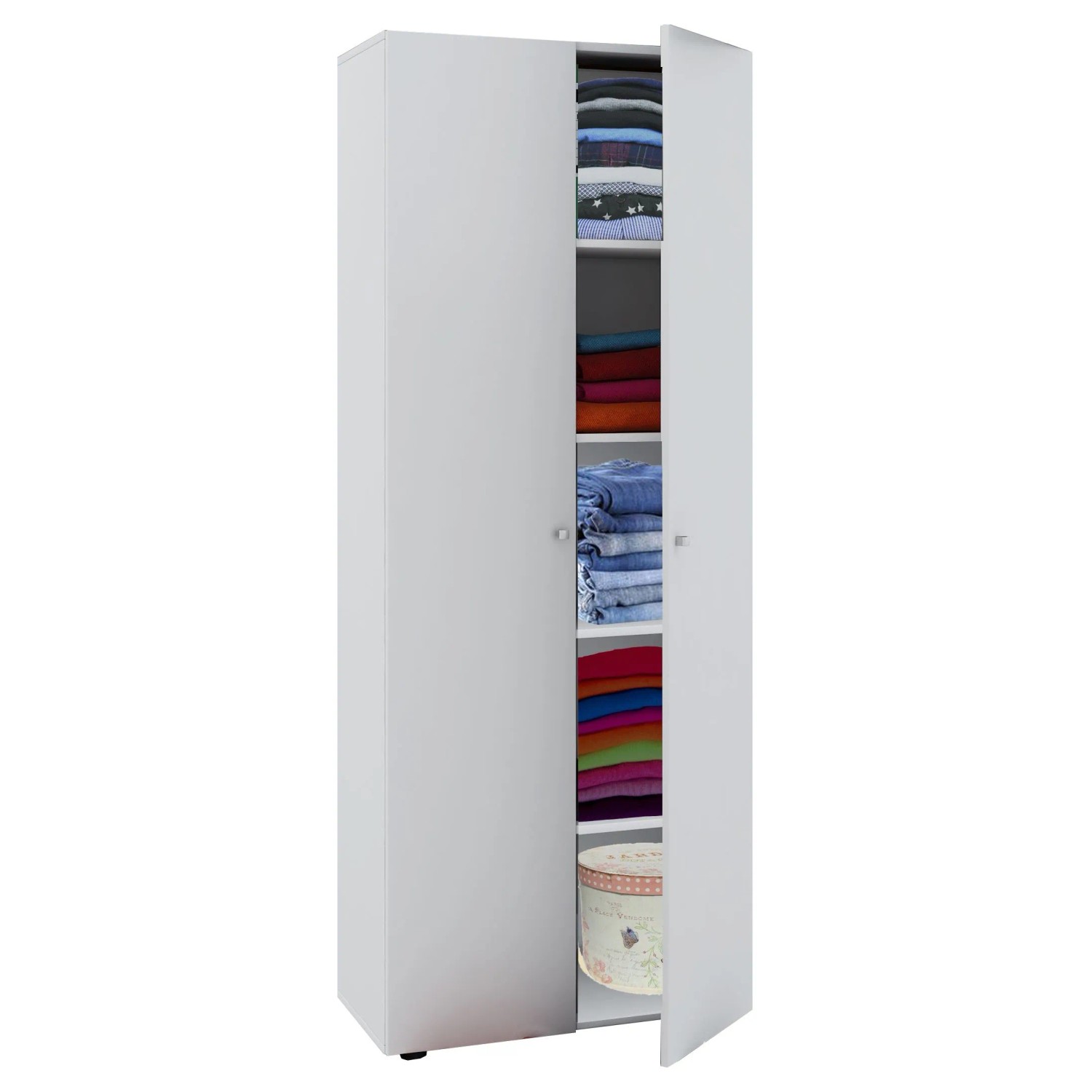 VCM Kleiderschrank Vandol Weiß
