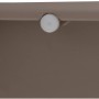 Detailaufnahme eines Siena Garden Stapelstuhls in Taupe, Fokus auf Material und Verarbeitung.