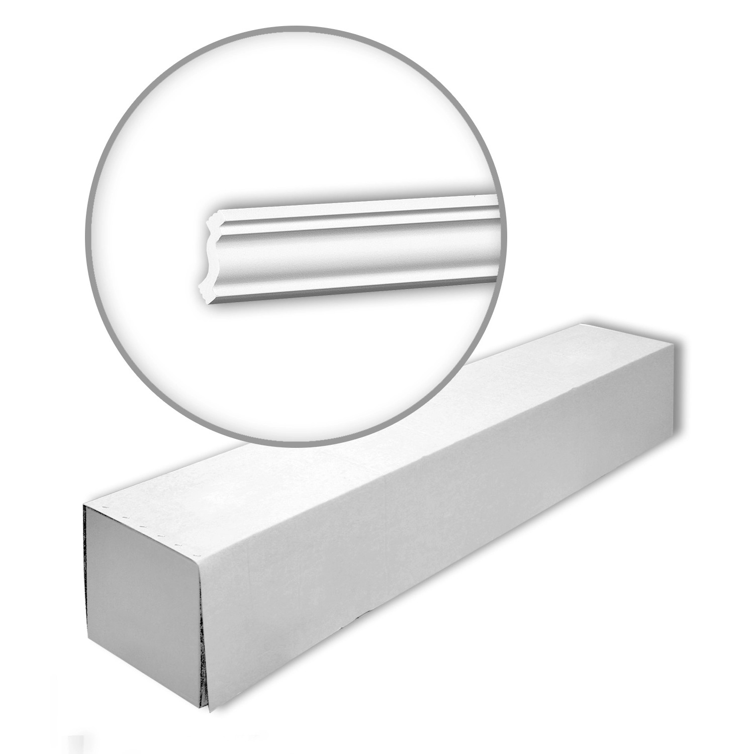 Thumbnail - PROFHOME 650130 Eckleisten 1 Karton Set mit 10 Zierleisten 20 m Weiß