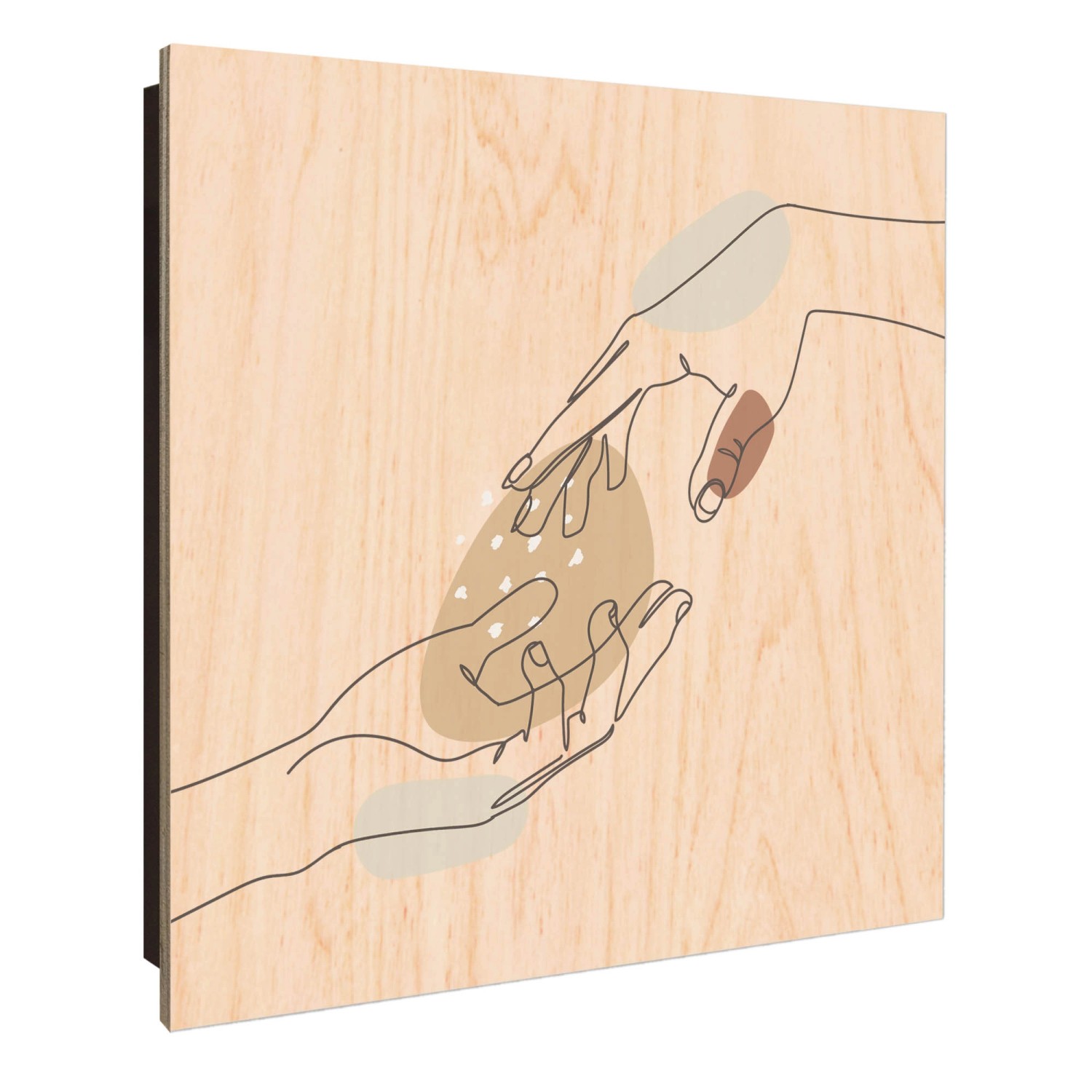 Banjado Großer Schlüsselkasten Holz 30x30cm Schwarz Scharnier Links 50 Hake günstig online kaufen