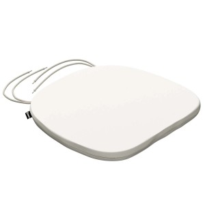 Dekoria Stuhlkissen Marcus, weiß, mit Bindebändern, 40x37x2,5 cm. Sitzkissen für Stühle.