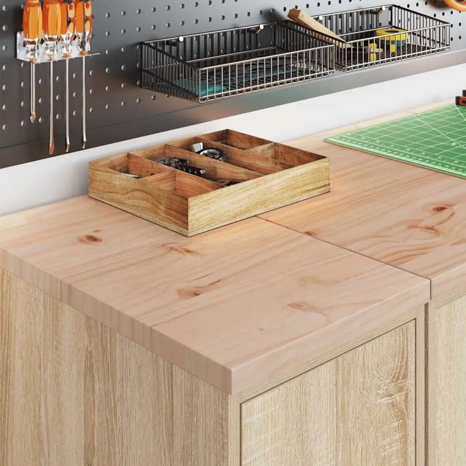 vidaXL Garagen-Aufbewahrungsschrank Sonoma-Eiche Massivholz Kiefer 860555_4