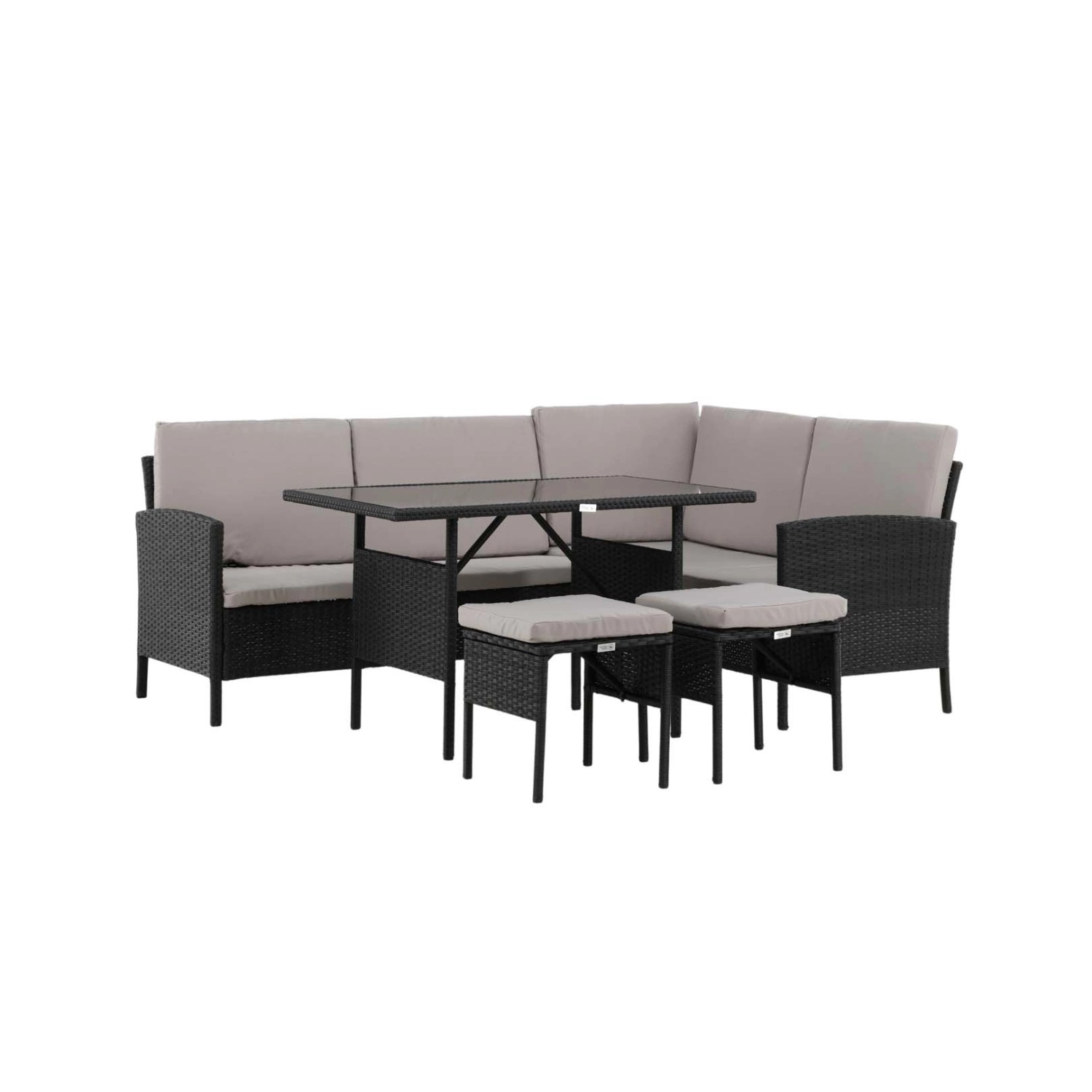 ebuy24 Knock Lounge-Set 4 Teile Schwarz