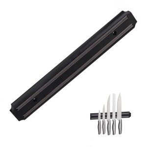 Relaxdays Magnetleiste Kunststoff Schwarz Belastbar 5 cm x 33 cm x 1,5 cm 0,24 kg
