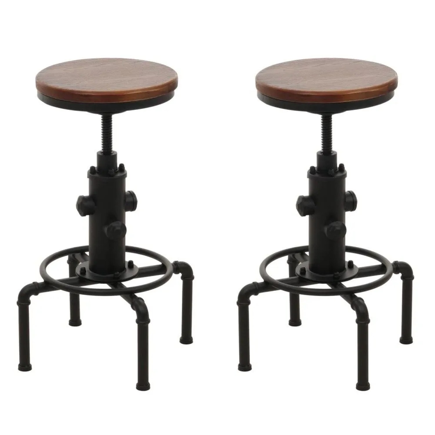 MCW Barhocker N23 2er-Set Braun