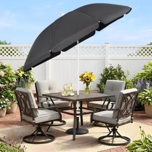 Sunula Sonnenschirm 160 cm Rund Für Balkon Garten Und Strand UV Schutz 50