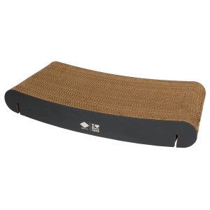 D&D Home Wandregal David gewellt, schwarz, aus Pappe. Katzenmöbel für die Wandmontage.