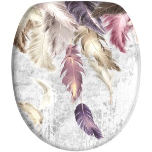 Sanilo WC-Sitz mit Absenkautomatik, Federn Design, aus Holz.