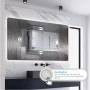 Aica Badspiegel 120x80 mit LED, Touch, beschlagfrei & dimmbar in drei Lichtfarben (warm, neutral, kalt).