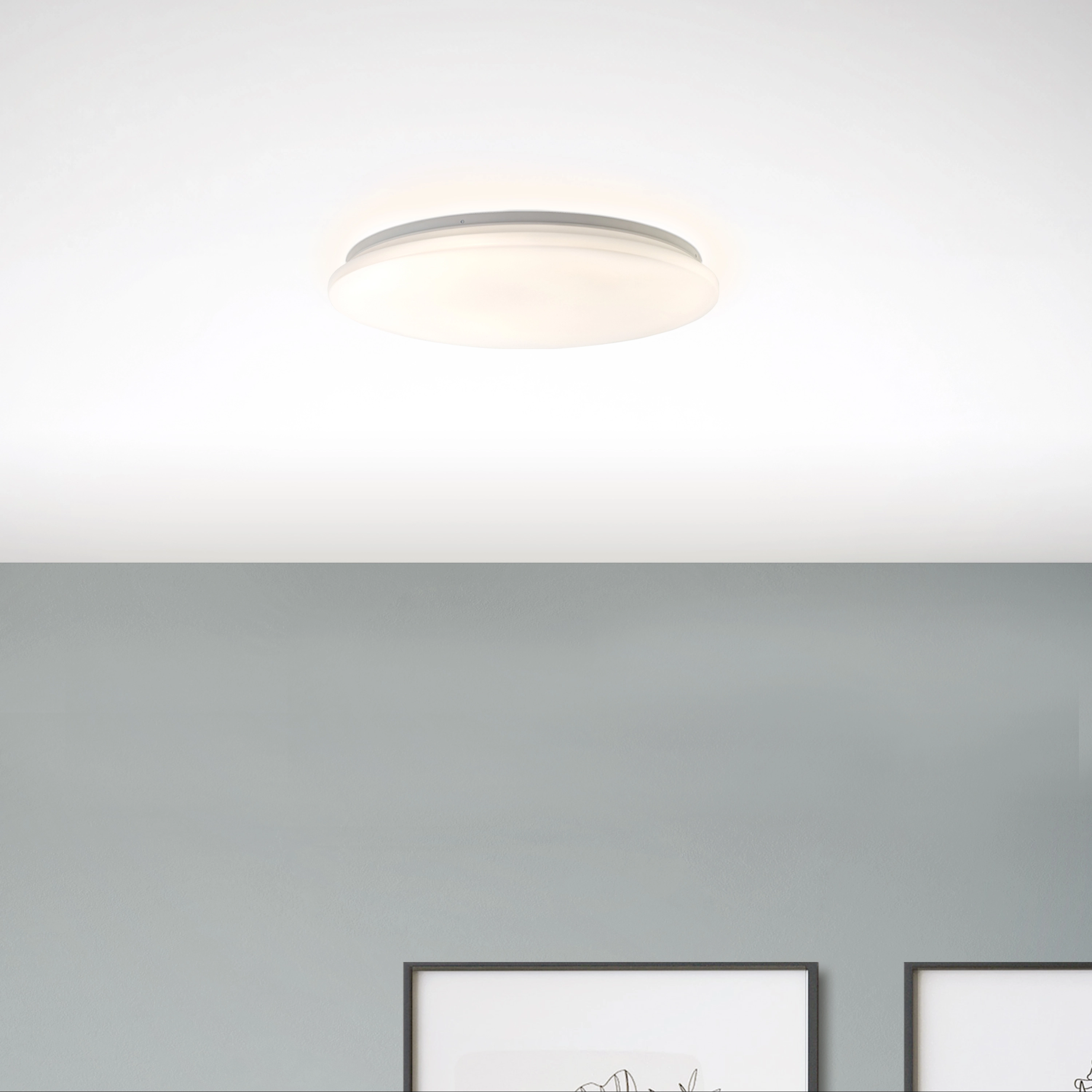 Brilliant LED-Deckenleuchte Tribola OBI Weiß bei cm 48,5 Ø