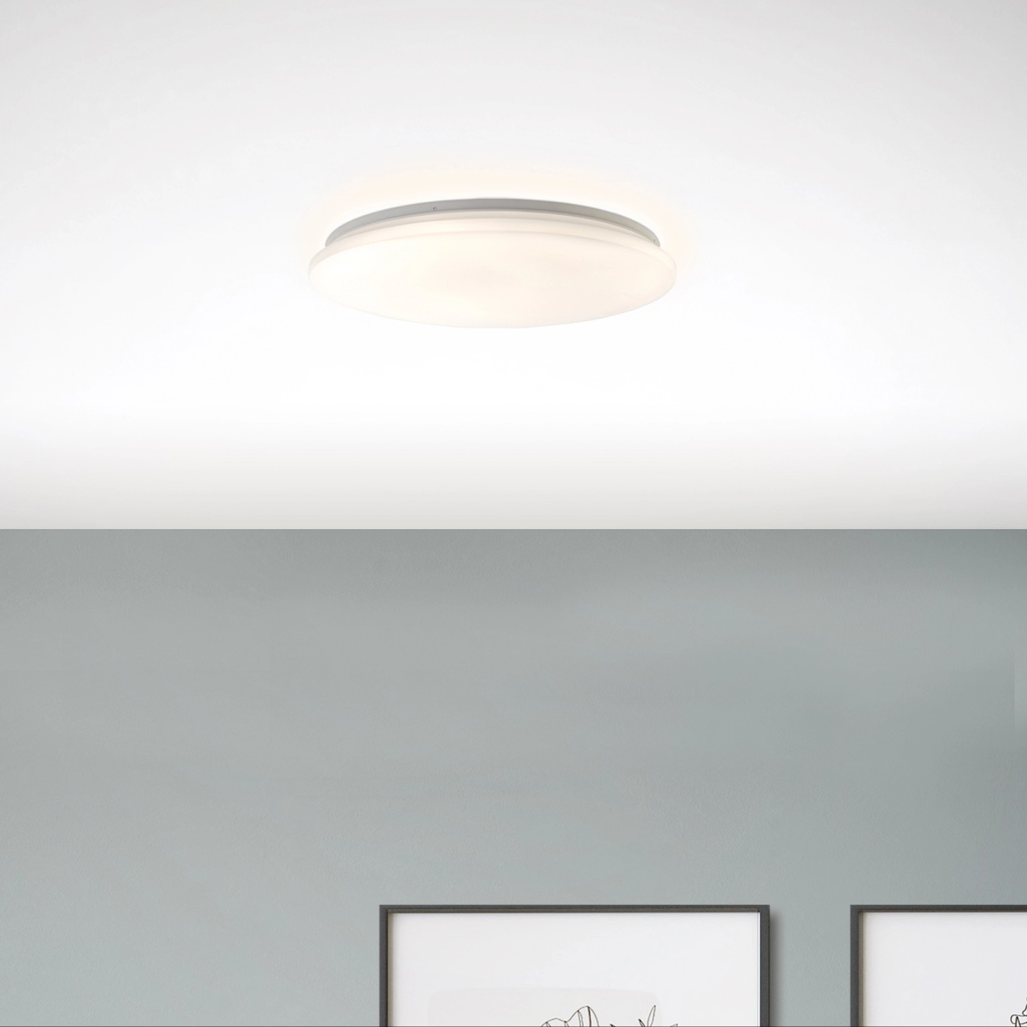 Brilliant LED-Deckenleuchte Tribola Weiß Ø bei cm 48,5 OBI