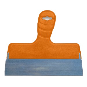 Fermacell Breitspachtel, 250 mm, mit orangefarbenem Griff und Metallblatt für Gipsfaserplatten.