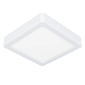 Quadratische, weiße LED-Deckenleuchte Eglo Fueva 5 mit warmweißem Licht.