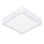 Quadratische, weiße LED-Deckenleuchte Eglo Fueva 5 mit warmweißem Licht.