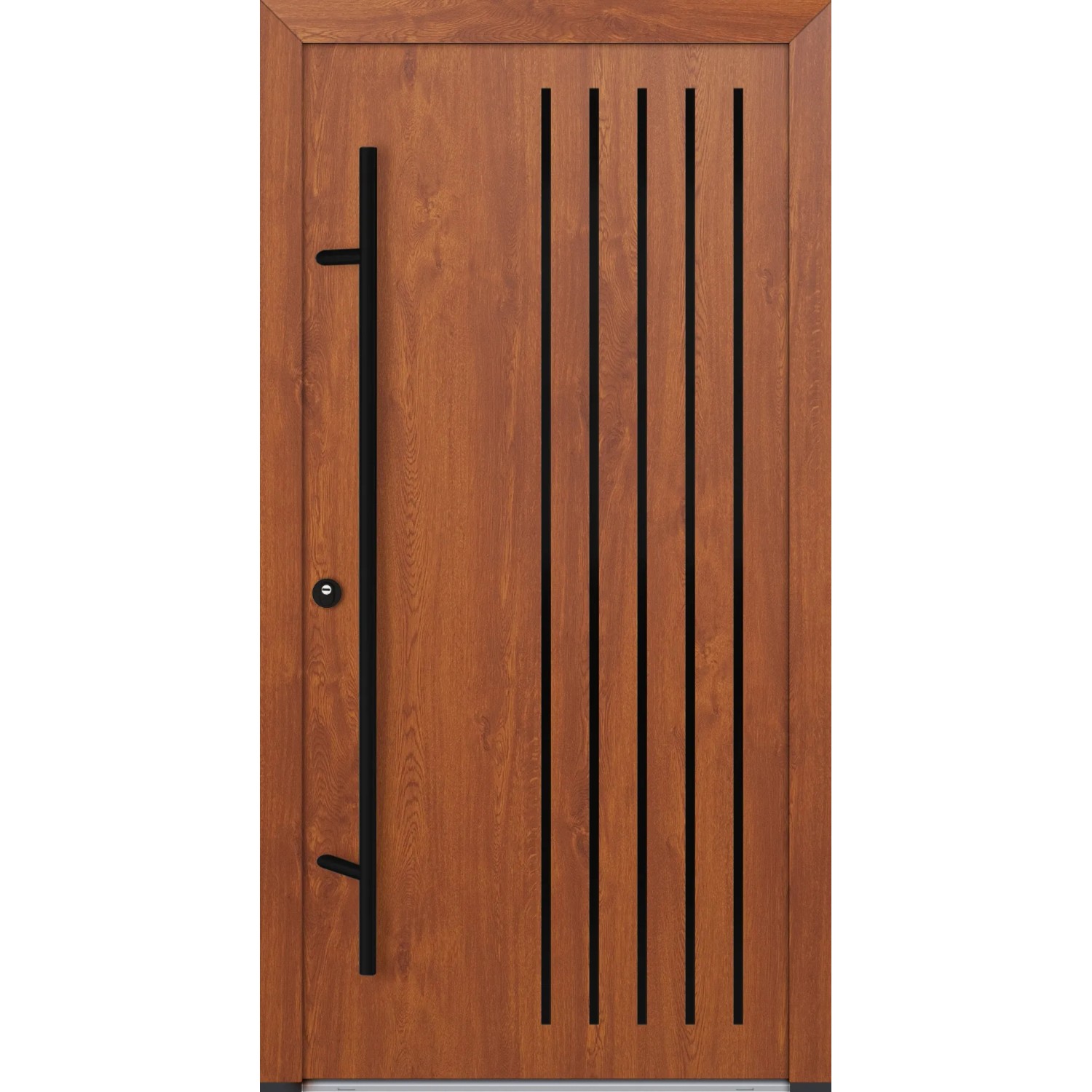 FM Türen AS68 Modell 64 1000 x 2000 Goldene Eiche Links Innen Beschläge Set 01