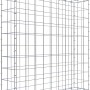 Leere Gabiona C-Ring-Gabione, 100x100x20 cm, Maschenweite 10x10 cm, aus verzinktem Draht.