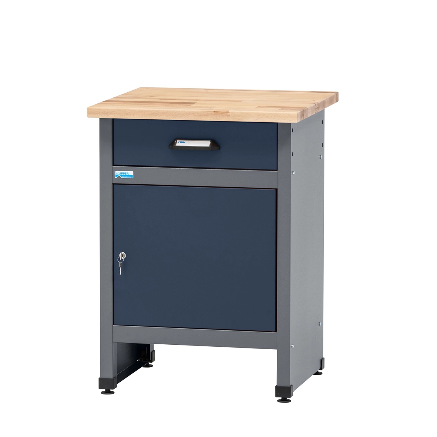 Küpper Werkbank Eintürig mit 1 Schublade 84 x 60 x 60 cm Dunkelblau günstig online kaufen