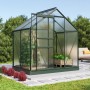 Vitavia Gewächshaus Comet 2500 HKP, 4 mm, Smaragd Vorzugsset im Garten.