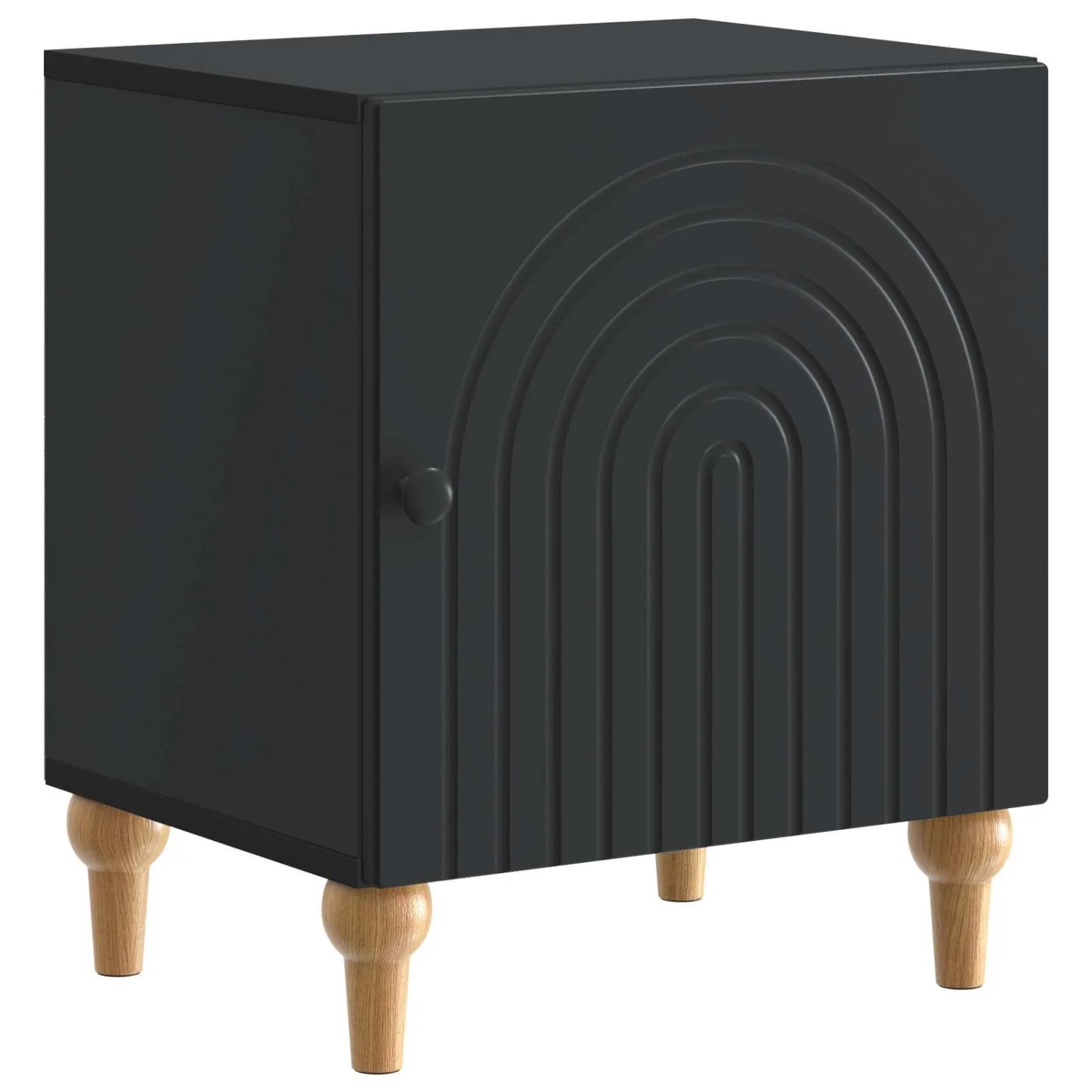 vidaXL Nachttisch Schwarz 43 x 34,5 x 50 cm Holzwerkstoff 894107