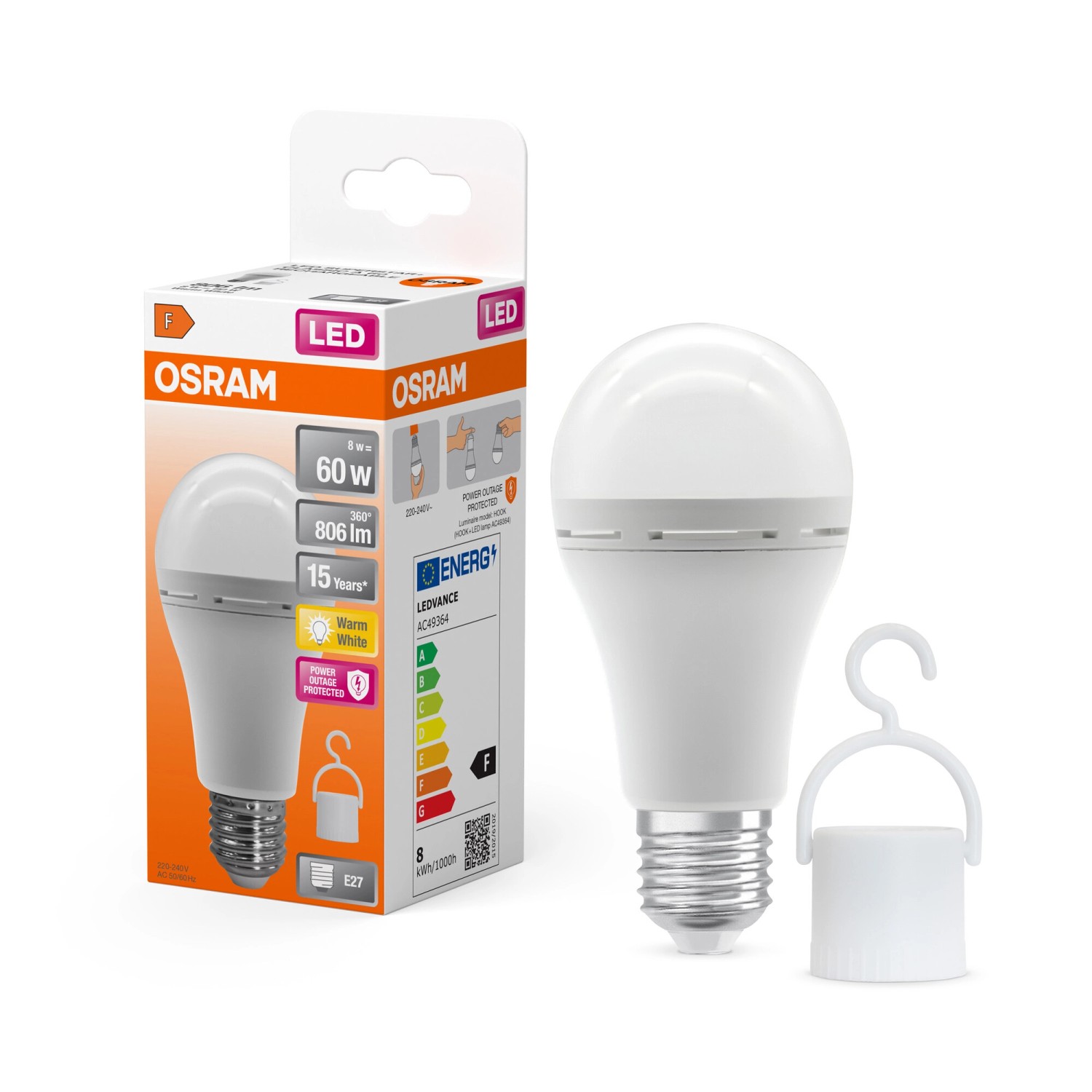Osram LED-Leuchtmittel E27 Glühlampenform 8 W 806 lm 12,2 cm x 6 cm_2