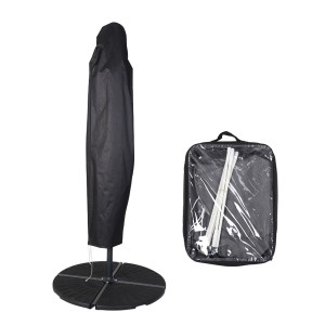 Svita Schutzhülle für 3m Ampelschirm, dunkelgrau, mit Tragetasche und Hilfsstab.