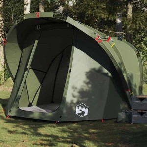 Olivgrünes Angelzelt für 4 Personen von vidaXL. Campingzelt mit Eingang und Fenster.