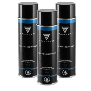 STAHLWERK Acetonreiniger 3er Set, Turbo-Entfetter für Löt- & Schweißgeräte Zubehör.