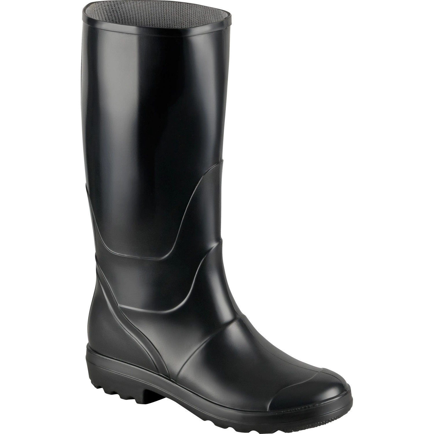 Schwarzer Safety&More Arbeitsstiefel Impuls hoch, Größe 46, aus PVC mit rutschfester Sohle.