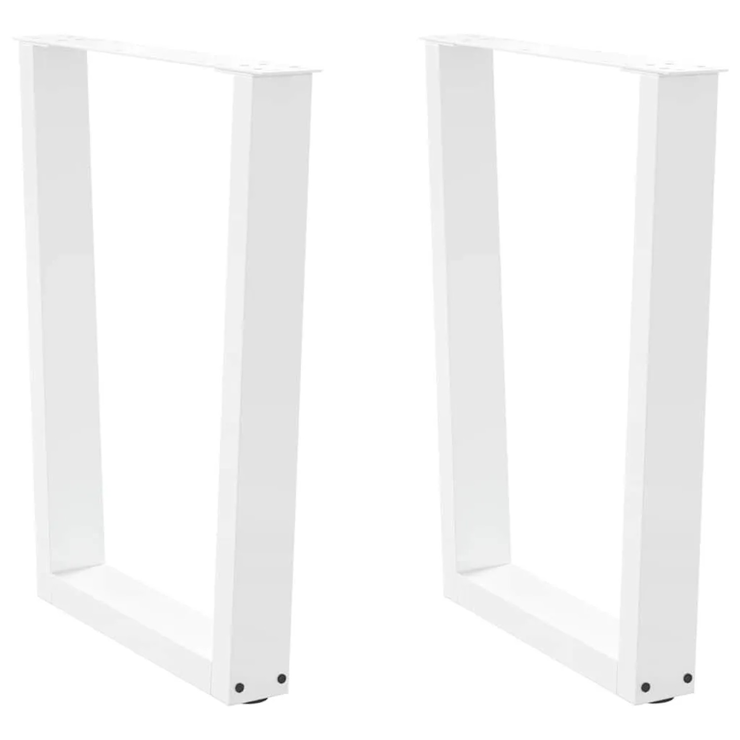 vidaXL Esstischbeine V-Form 2 Stück Weiß 60x72-73,3 cm Stahl 4012641