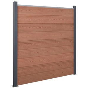 vidaXL Zaunelement-Set Braun 353x186 cm WPC 3211830