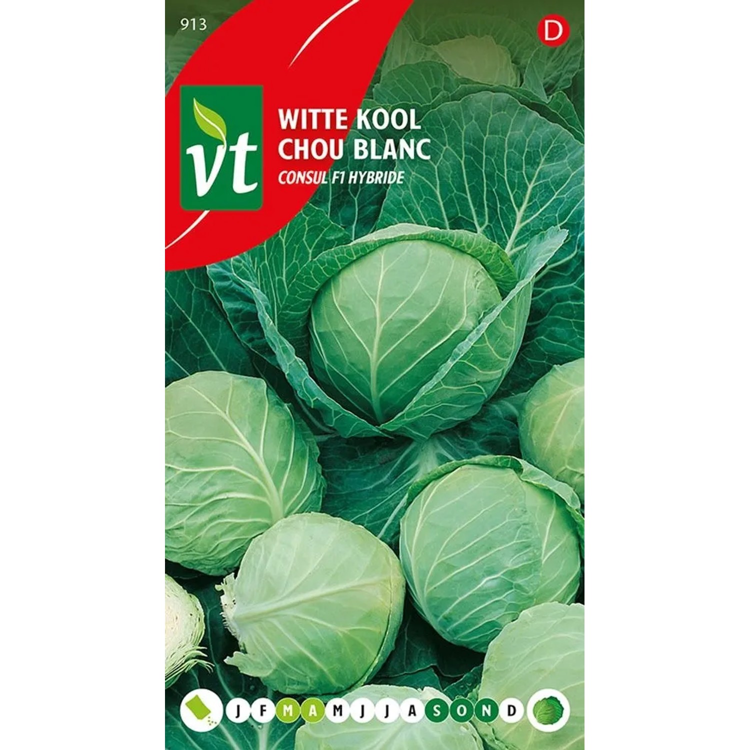 Weißkohl 'Consul F1' Saatgut ca. 0,3 g Knackig