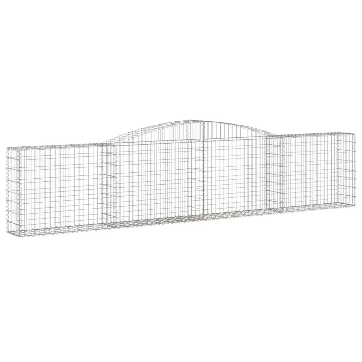 vidaXL Gabionen mit Hochbogen 9 Stk 400x30x80/100cm Verzinktes Eisen 3146860