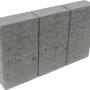 Graues EHL Rechteck-Palibord Tulo, 8x30x50 cm, für Einfassungen und Mauersysteme. Optik mit 3 Elementen.