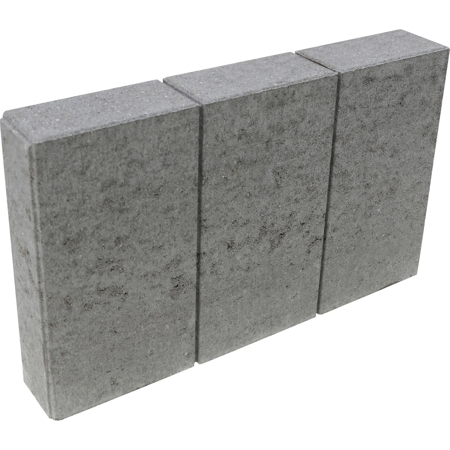 Graues EHL Rechteck-Palibord Tulo, 8x30x50 cm, für Einfassungen und Mauersysteme. Optik mit 3 Elementen.