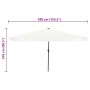 Großer vidaXL Gartenparasol in Weiß mit schwarzem Stahlgestell, 395x395 cm. Ideal als Sonnenschutz.