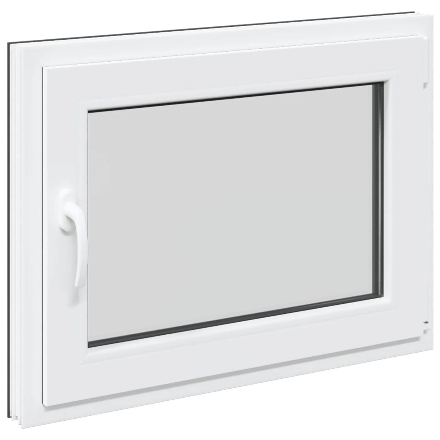 vidaXL Kellerfenster RISOR Anthrazit 80 x 50 cm PVC und Glas 42047280