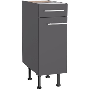 Optifit Unterschrank Ingvar420, 30 cm breit, anthrazit matt, mit Schublade und Tür.